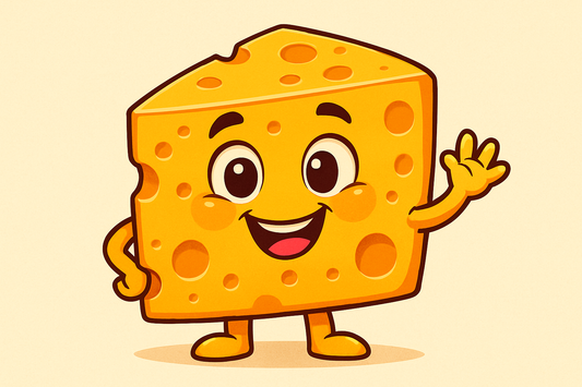 Cartoon cheddar cheese