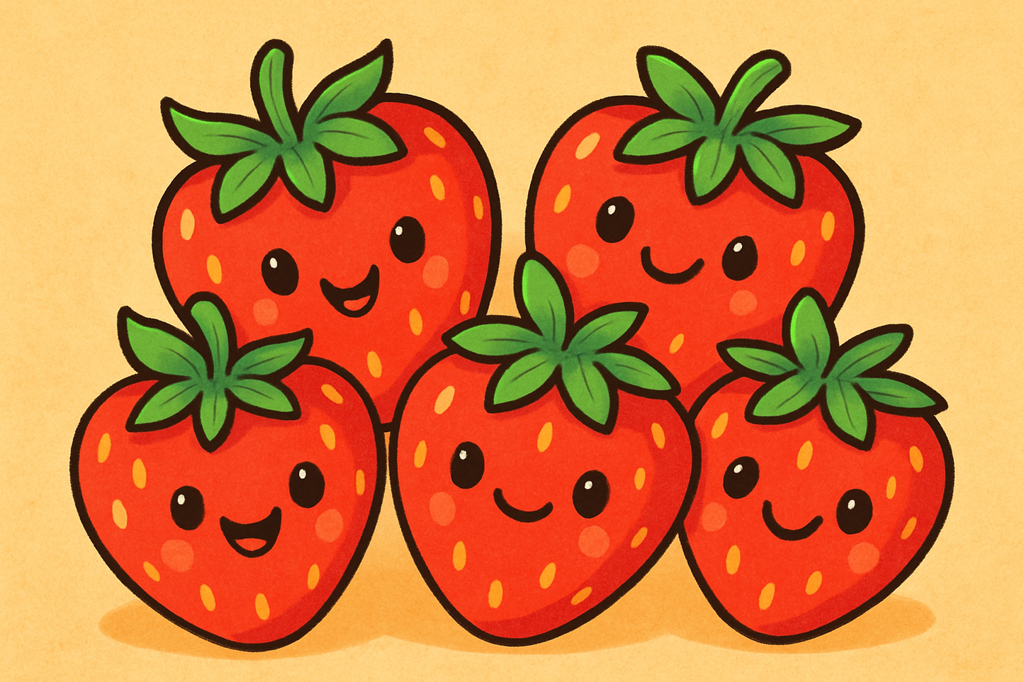Cartoon Strawberries