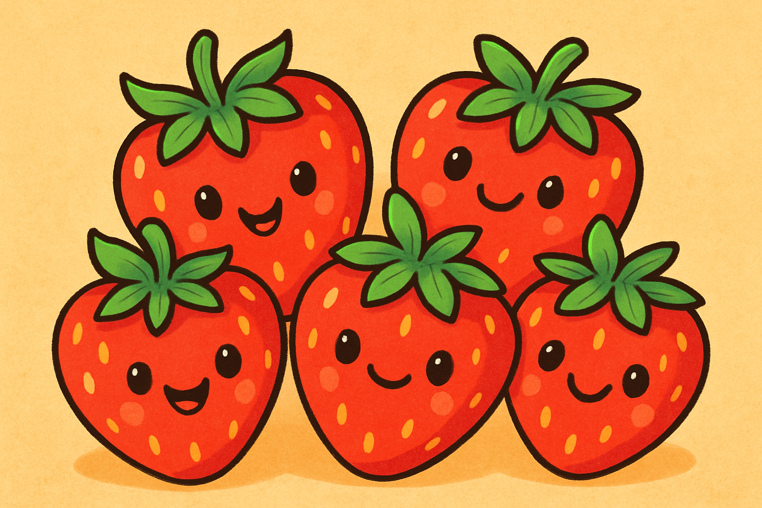 Cartoon Strawberries